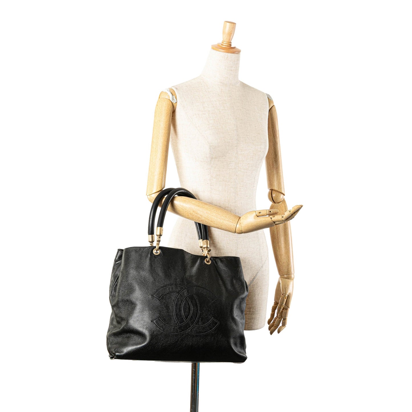 Chanel CC Caviar Tote Black