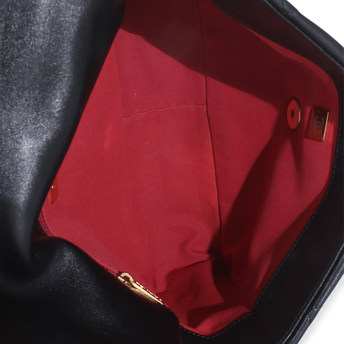 Black Shiny Lambskin Large Chanel 19 Flap Bag