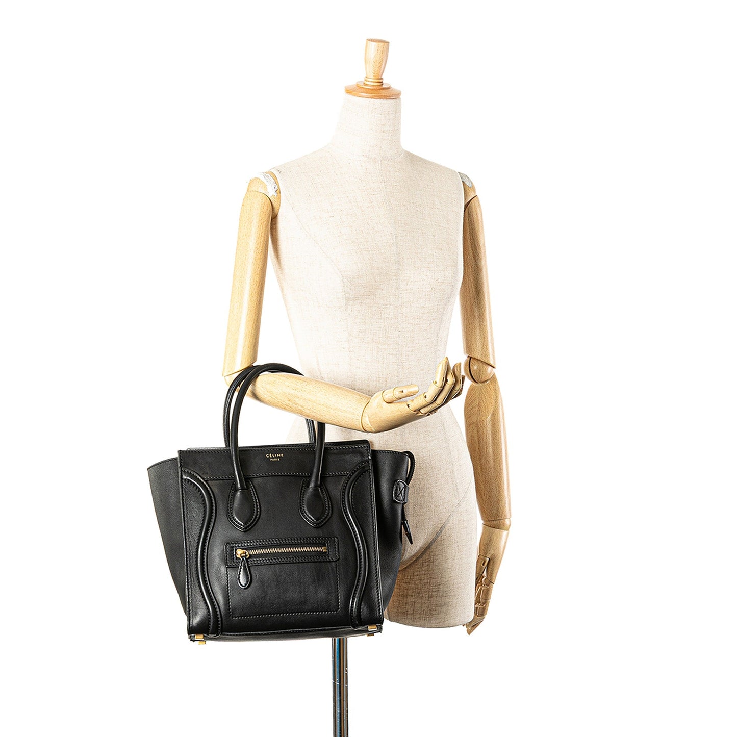Celine Micro Smooth Calfskin Luggage Tote Black