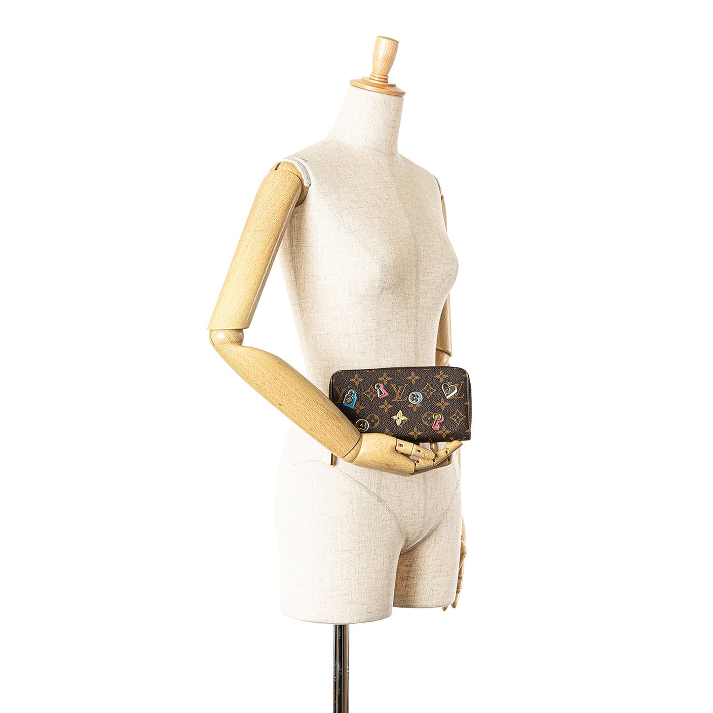 Louis Vuitton Monogram Love Lock Zippy Wallet Brown