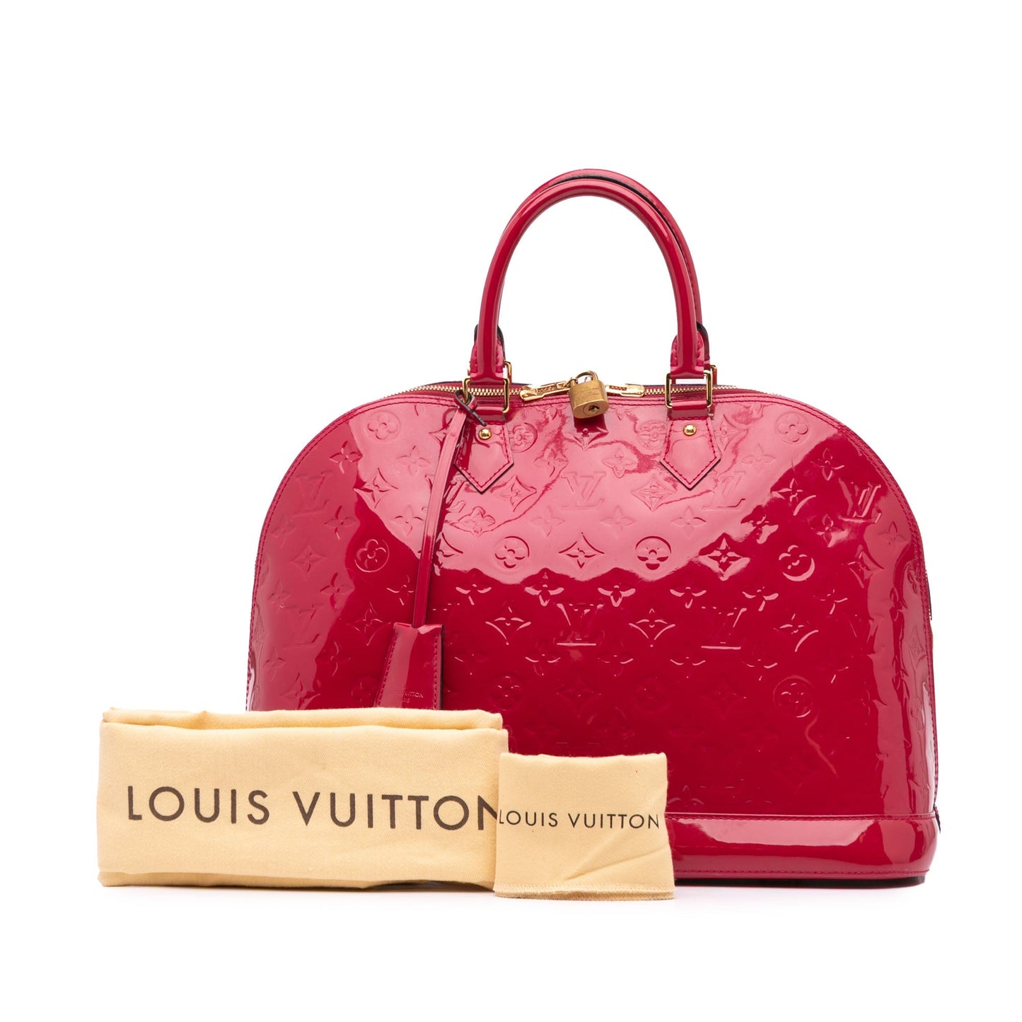 Louis Vuitton Monogram Vernis Alma GM Red