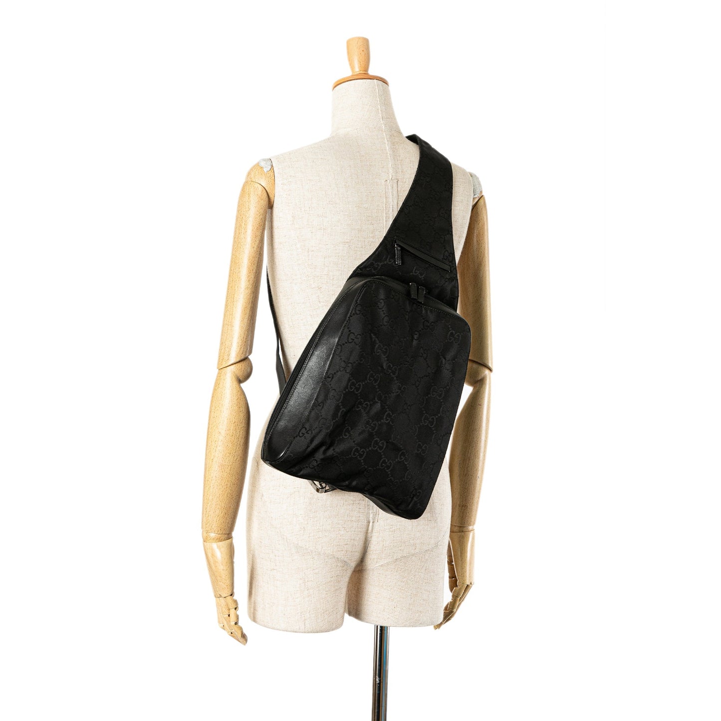 Gucci GG Nylon Sling Backpack Black