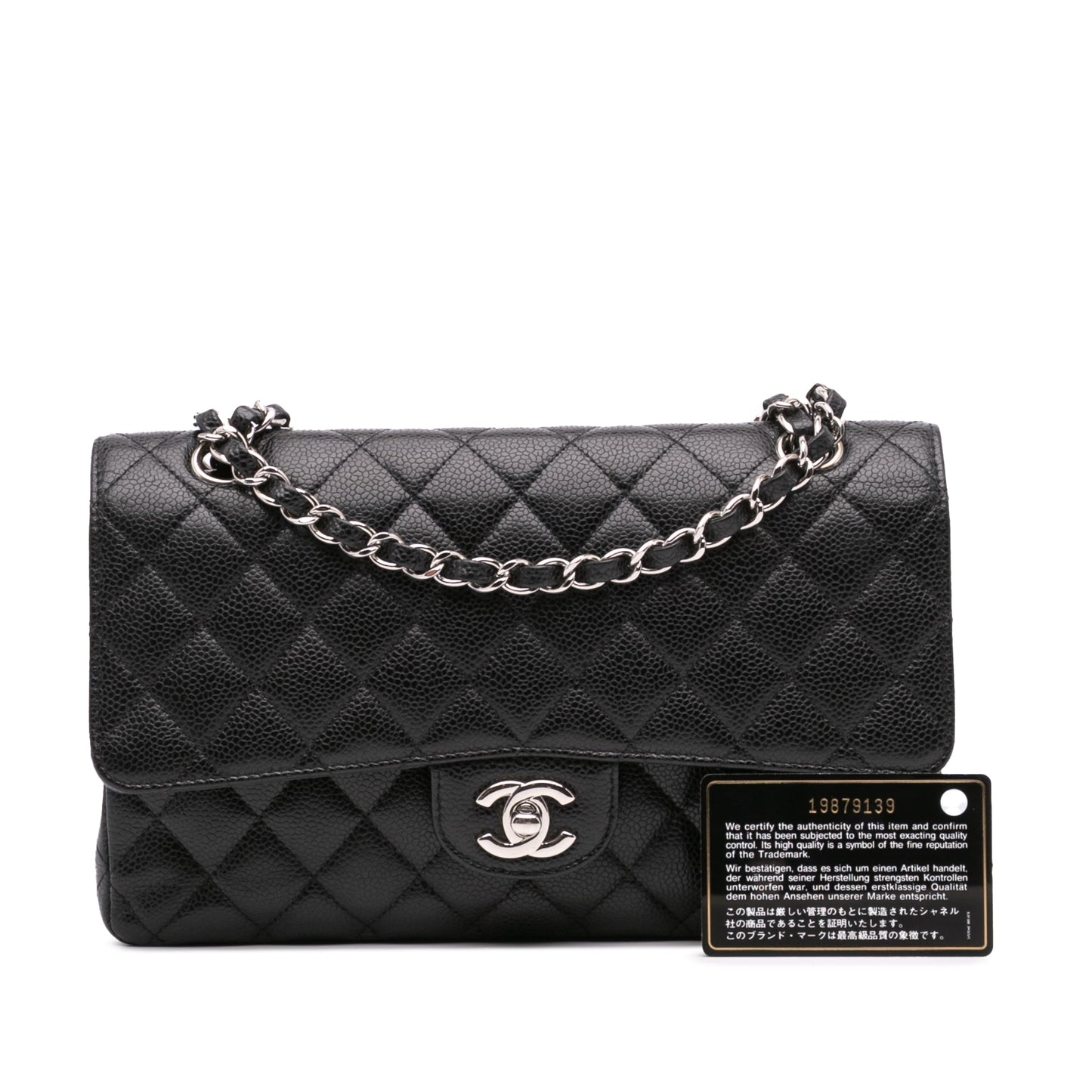 Chanel Medium Classic Caviar Double Flap Black