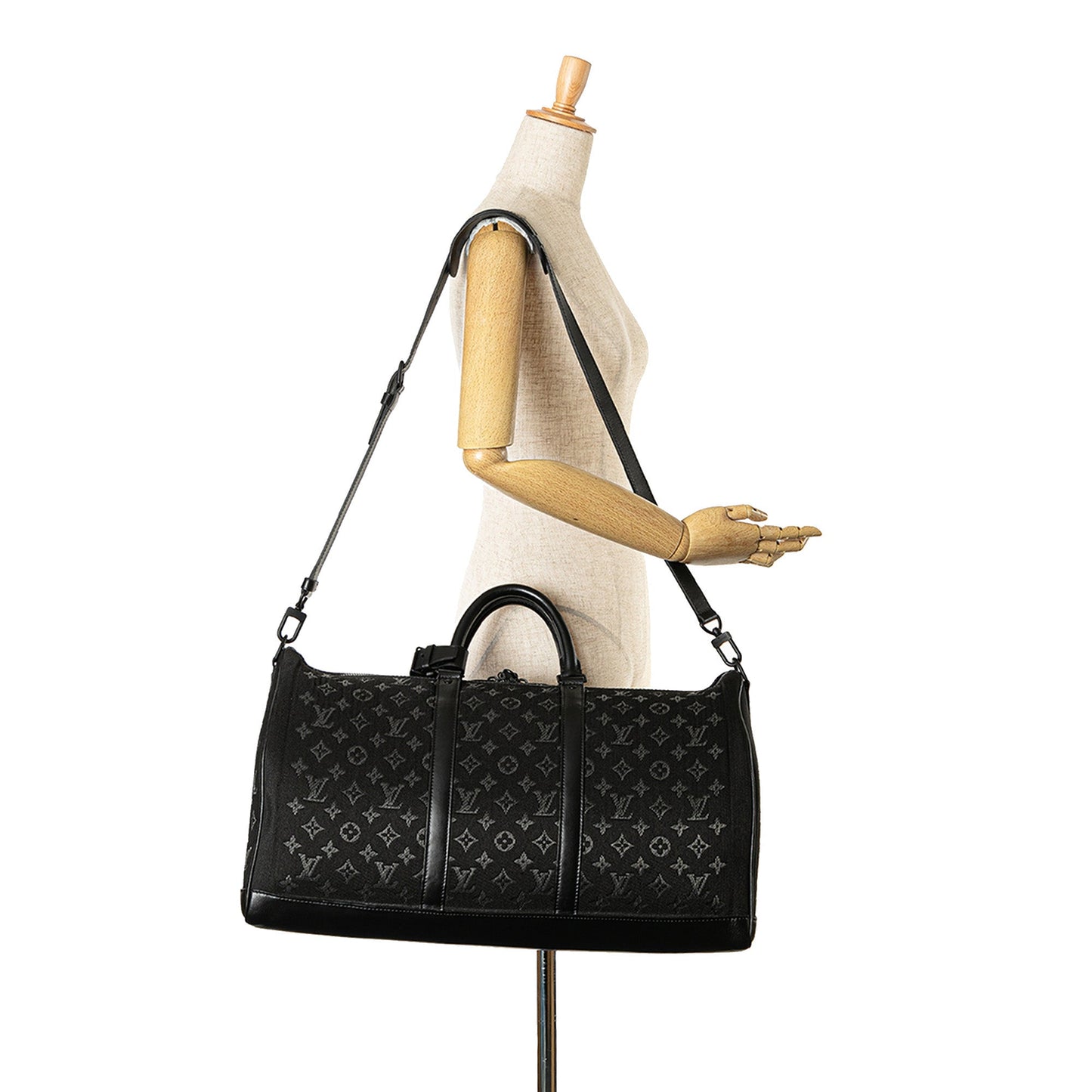 Louis Vuitton Monogram Light Up Keepall Bandouliere 50 Black