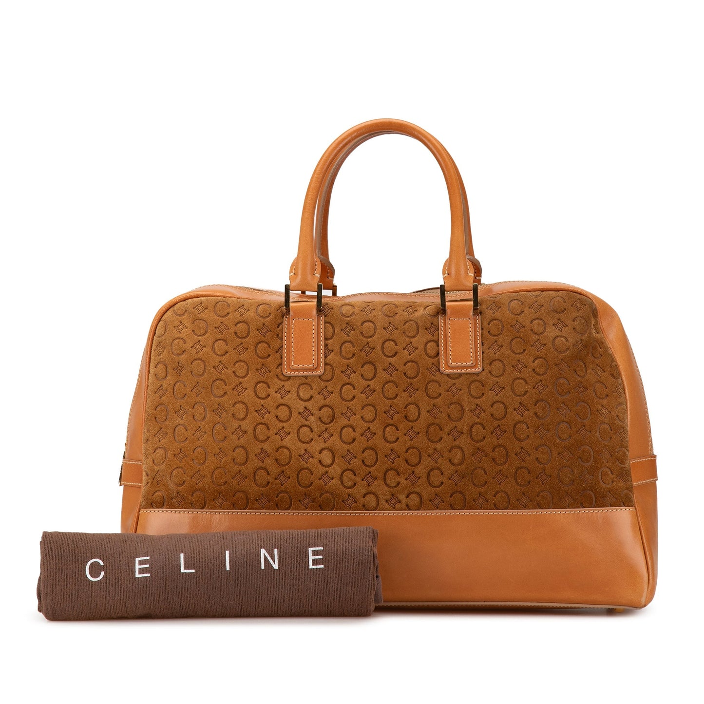 Celine Suede C Macadam Handbag Brown