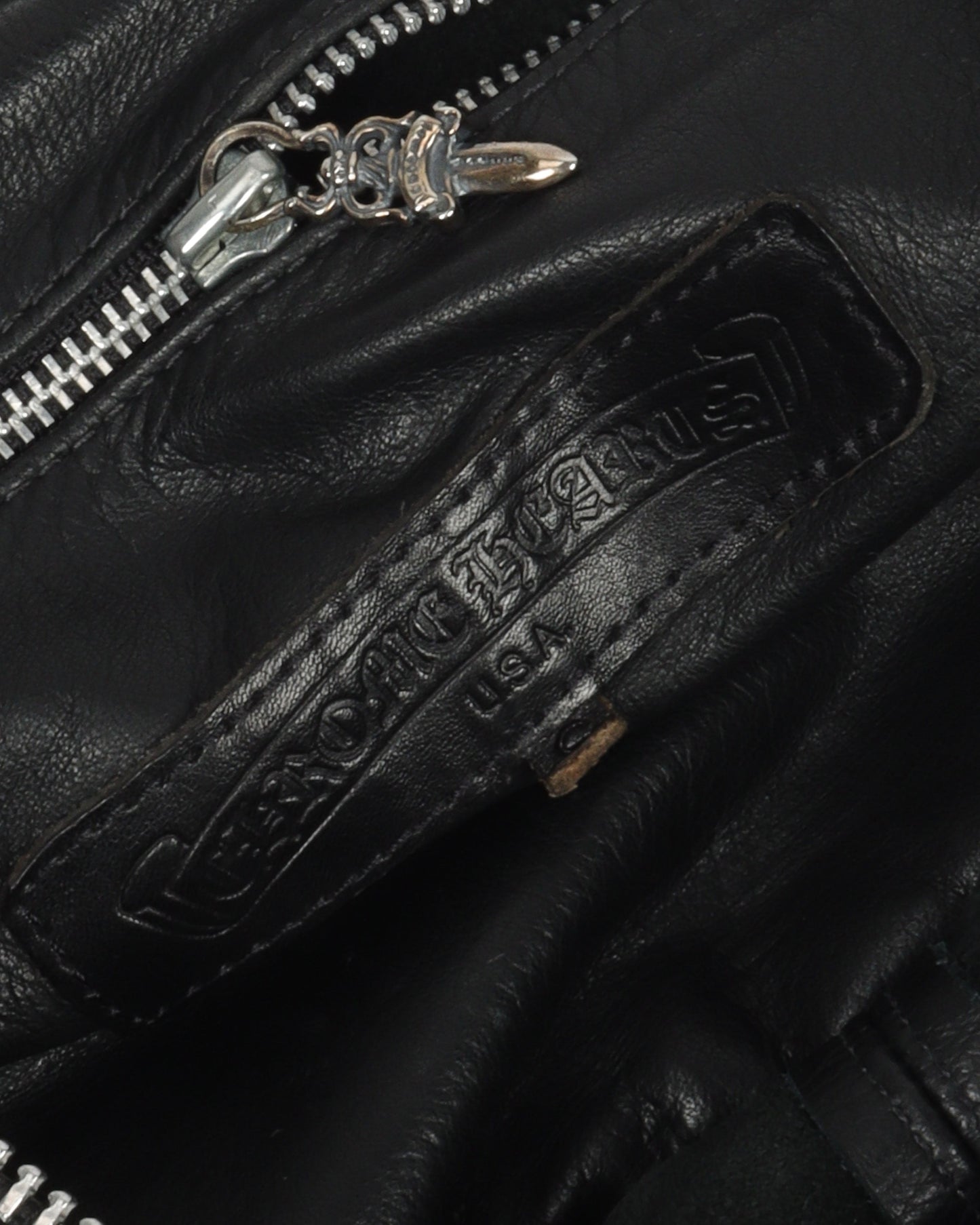 Leather Cross Patch Duffle Bag