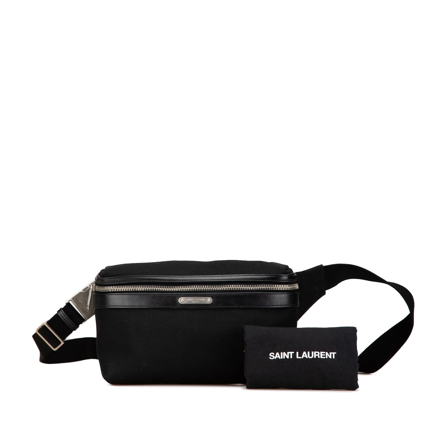 Saint Laurent Canvas City Belt Bag Black