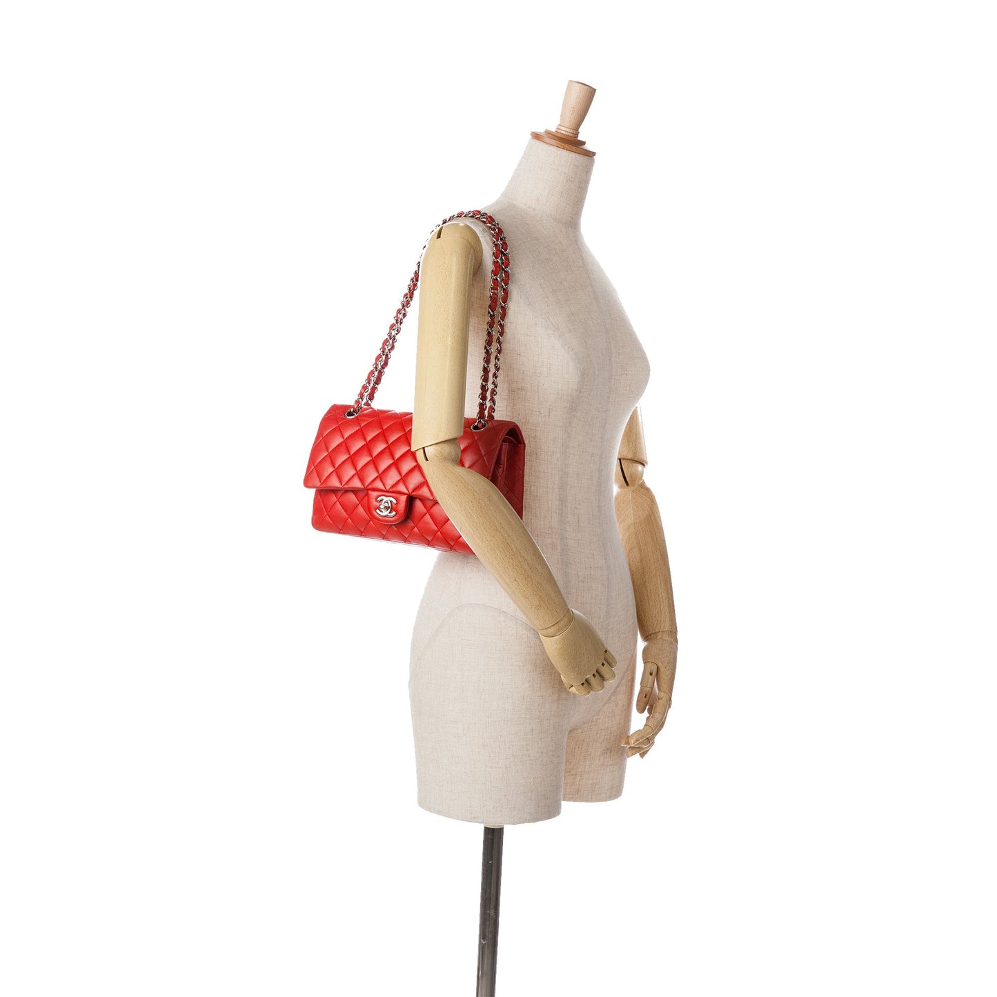 Chanel Medium Classic Lambskin Double Flap Red