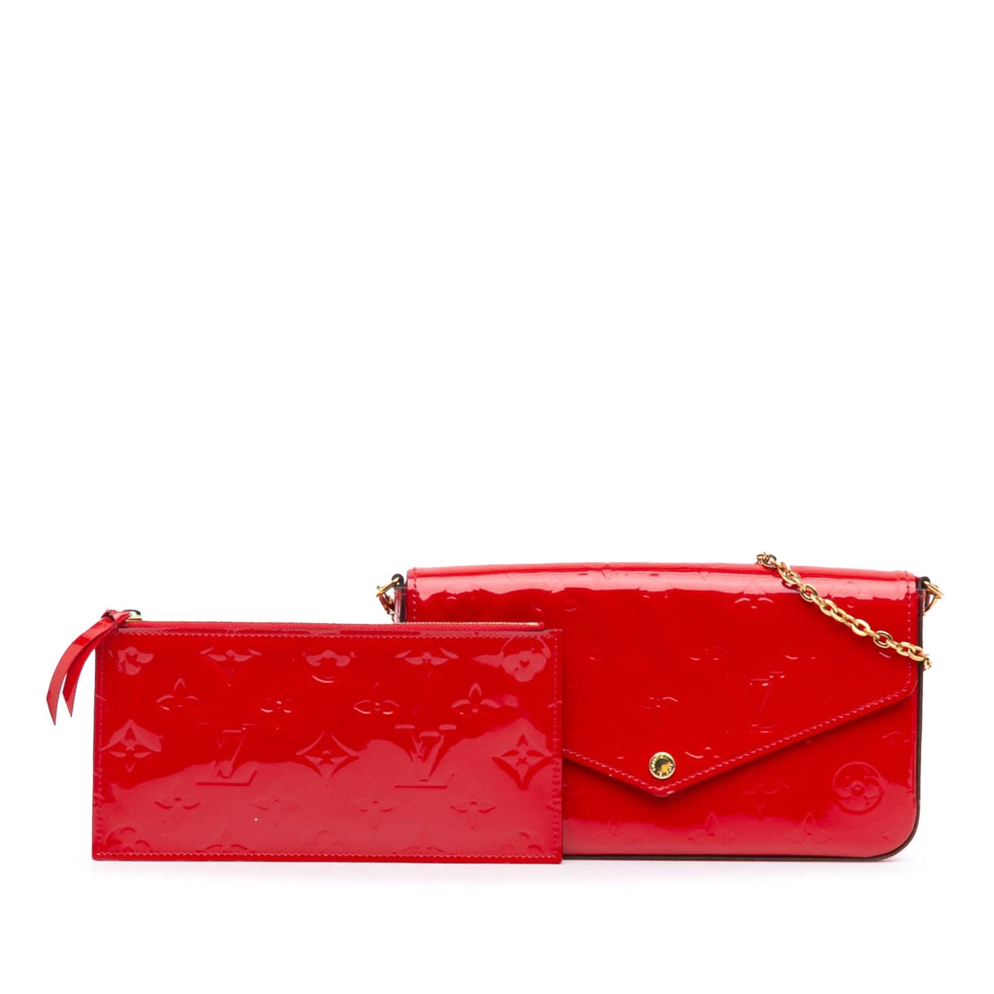 Louis Vuitton Monogram Vernis Pochette Felicie Red