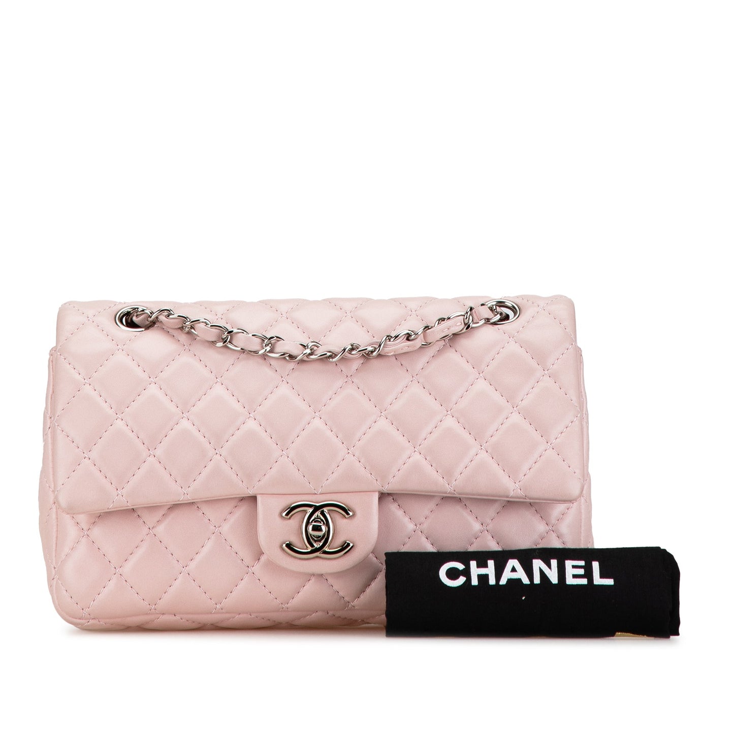 Chanel Medium Classic Lambskin Double Flap Pink