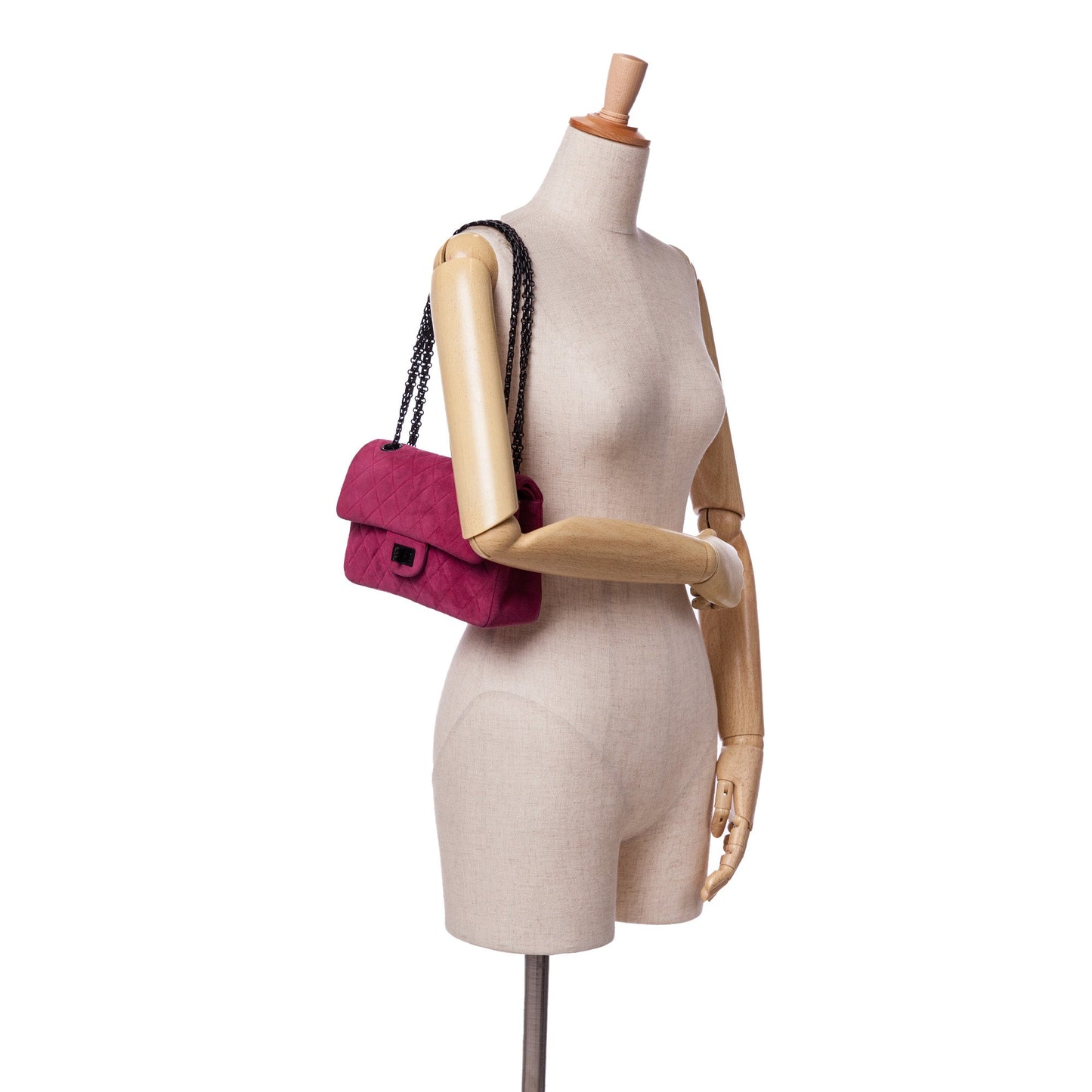 Chanel Reissue 2.55 Quilted Velvet Double Flap 225 Pink