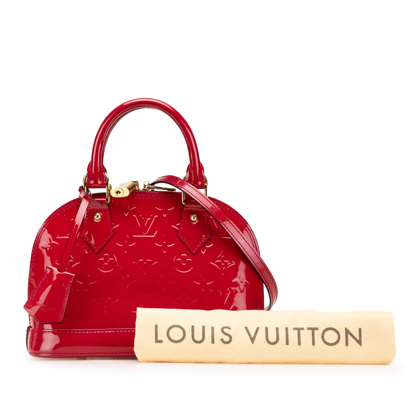 Louis Vuitton Monogram Vernis Alma BB Red