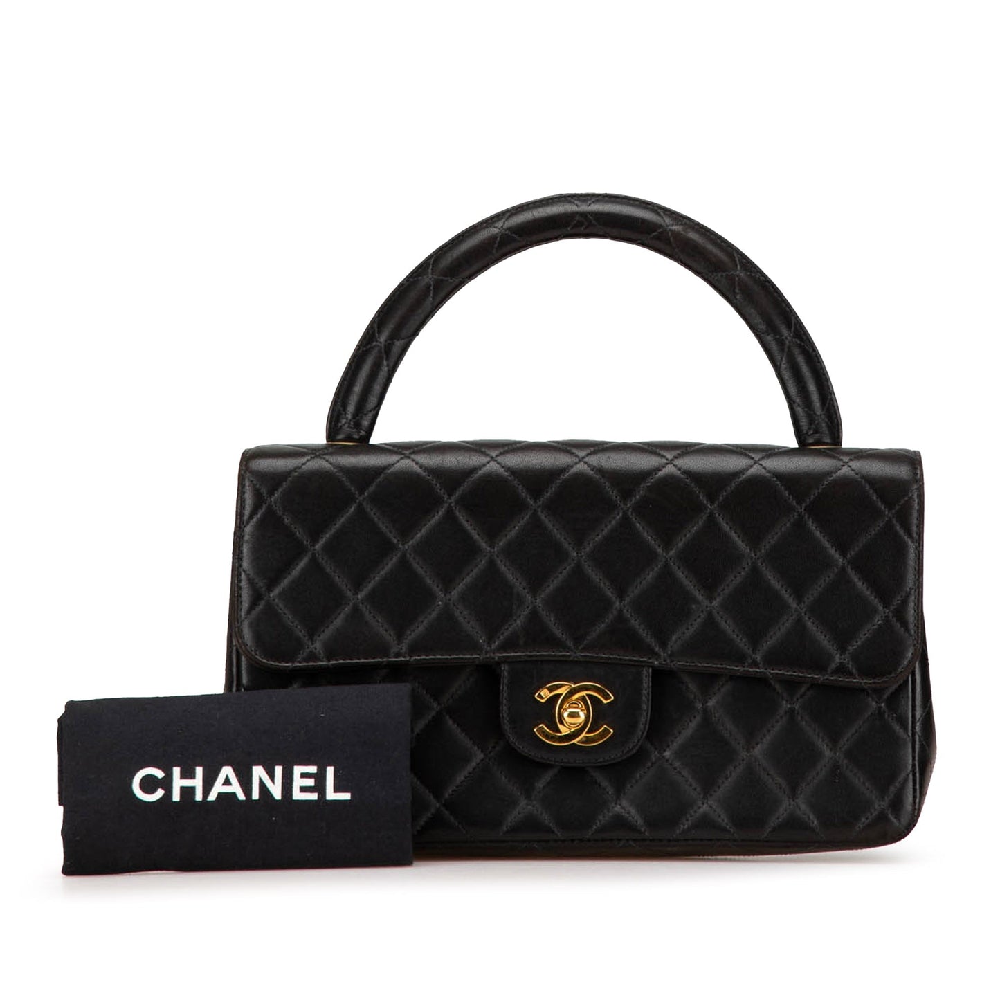 Chanel Medium Classic Lambskin Kelly Flap Bag Black