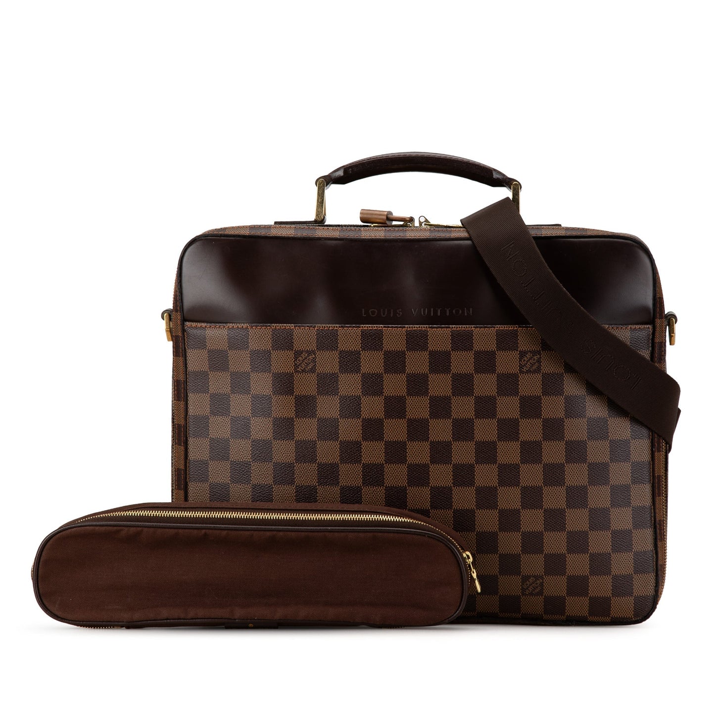 Louis Vuitton Damier Ebene Porte Ordinateur Sabana Brown