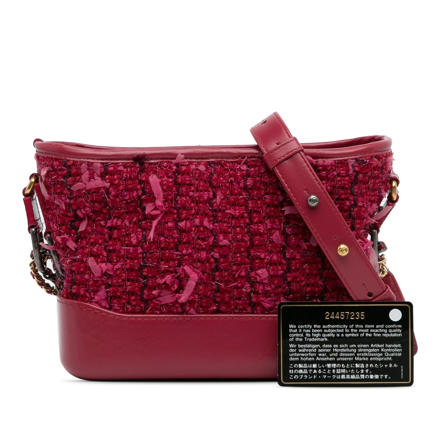 Chanel Small Tweed Gabrielle Crossbody Red