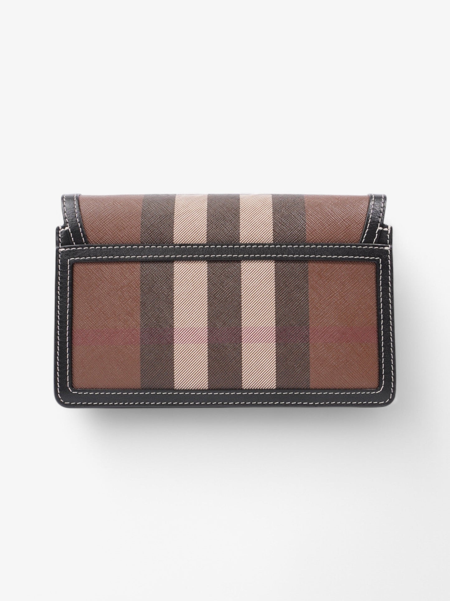 Burberry Crossbody Bag Dark Check Coated Canvas 13cm x 5cm x 20cm