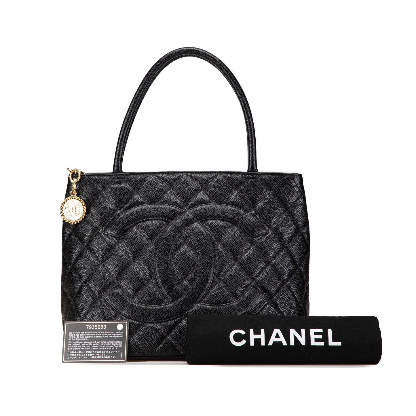 Chanel Caviar Medallion Tote Black