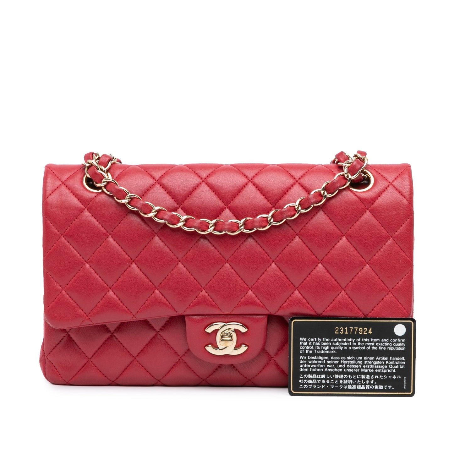 Chanel Medium Classic Lambskin Double Flap Pink