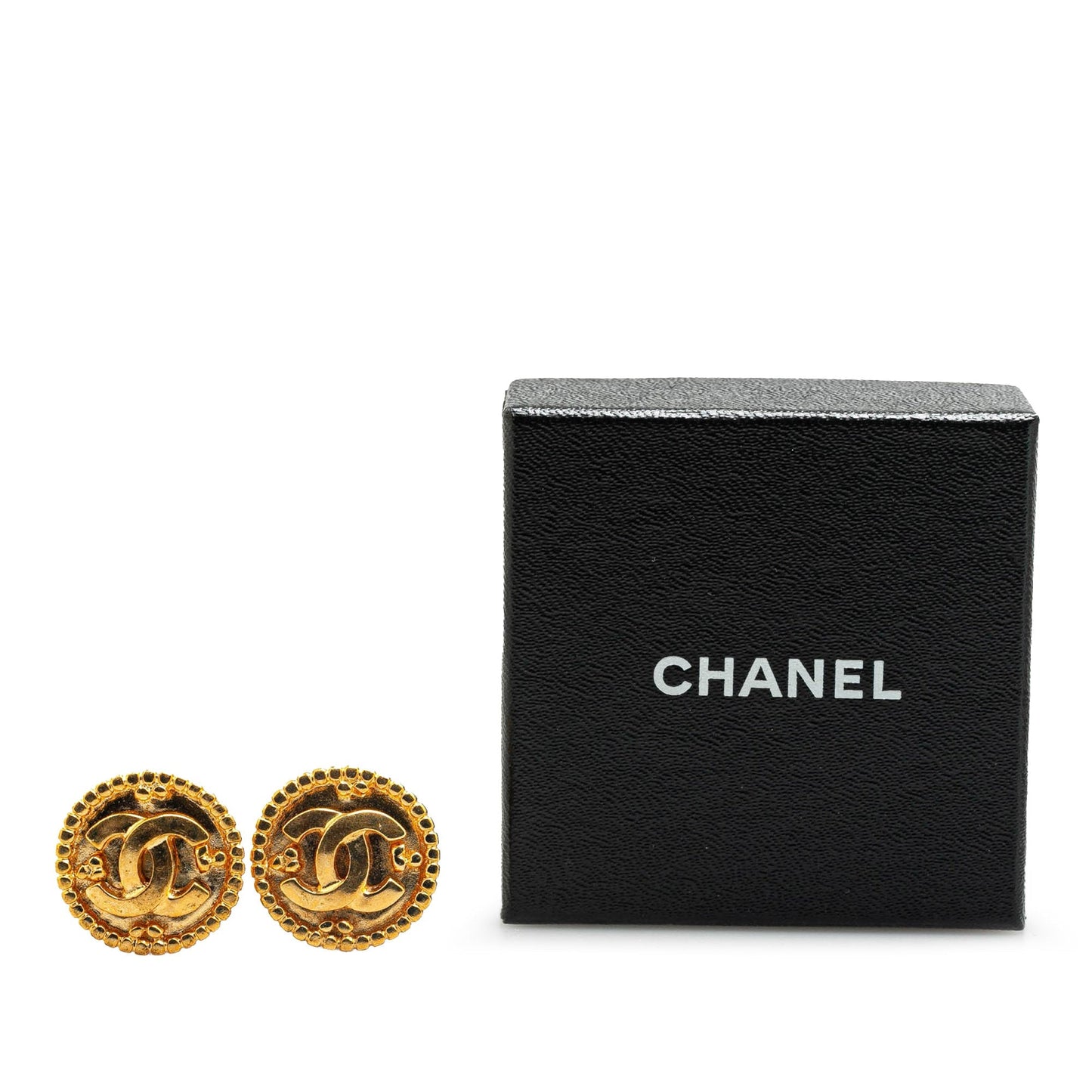 Chanel Gold Plated CC Clip On Earrings Gold