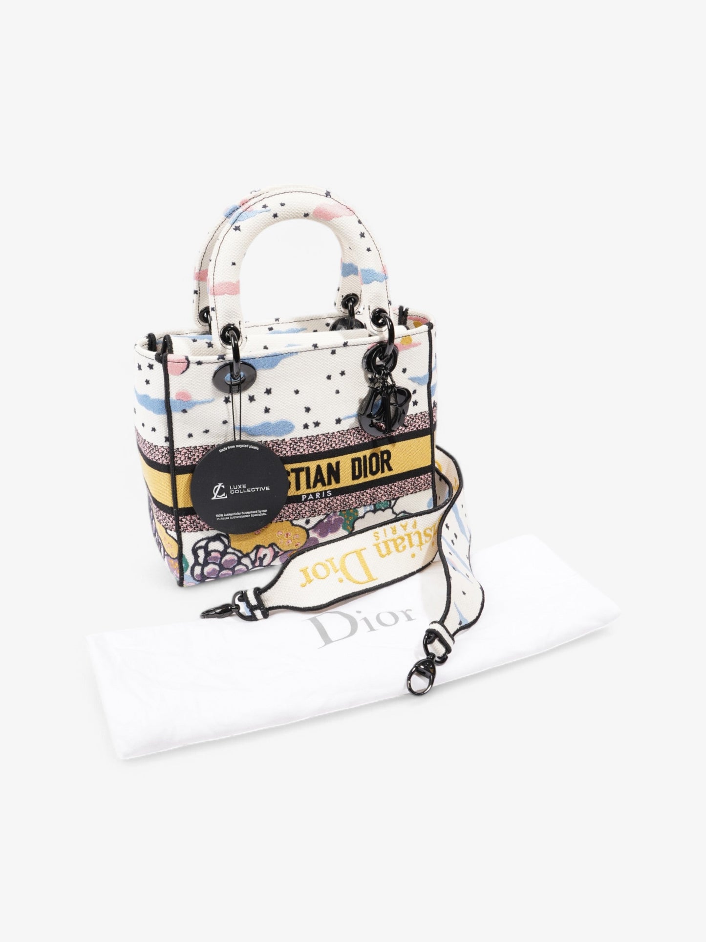 Christian Dior Lady Dior White / Multicolour Medium