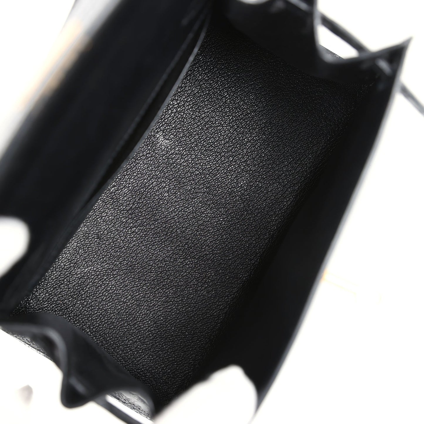 Hermes Kelly Sellier 20 Black Shiny Alligator Gold Hardware