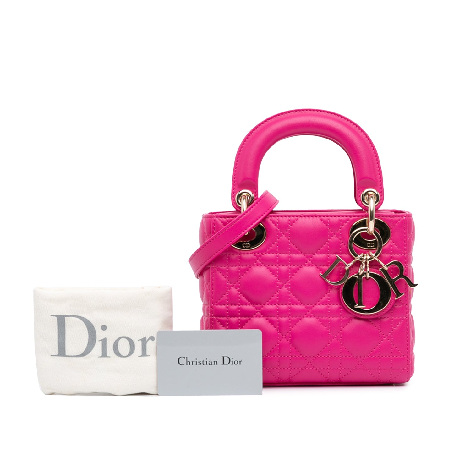 Dior Mini Lambskin Cannage Lady Dior Pink
