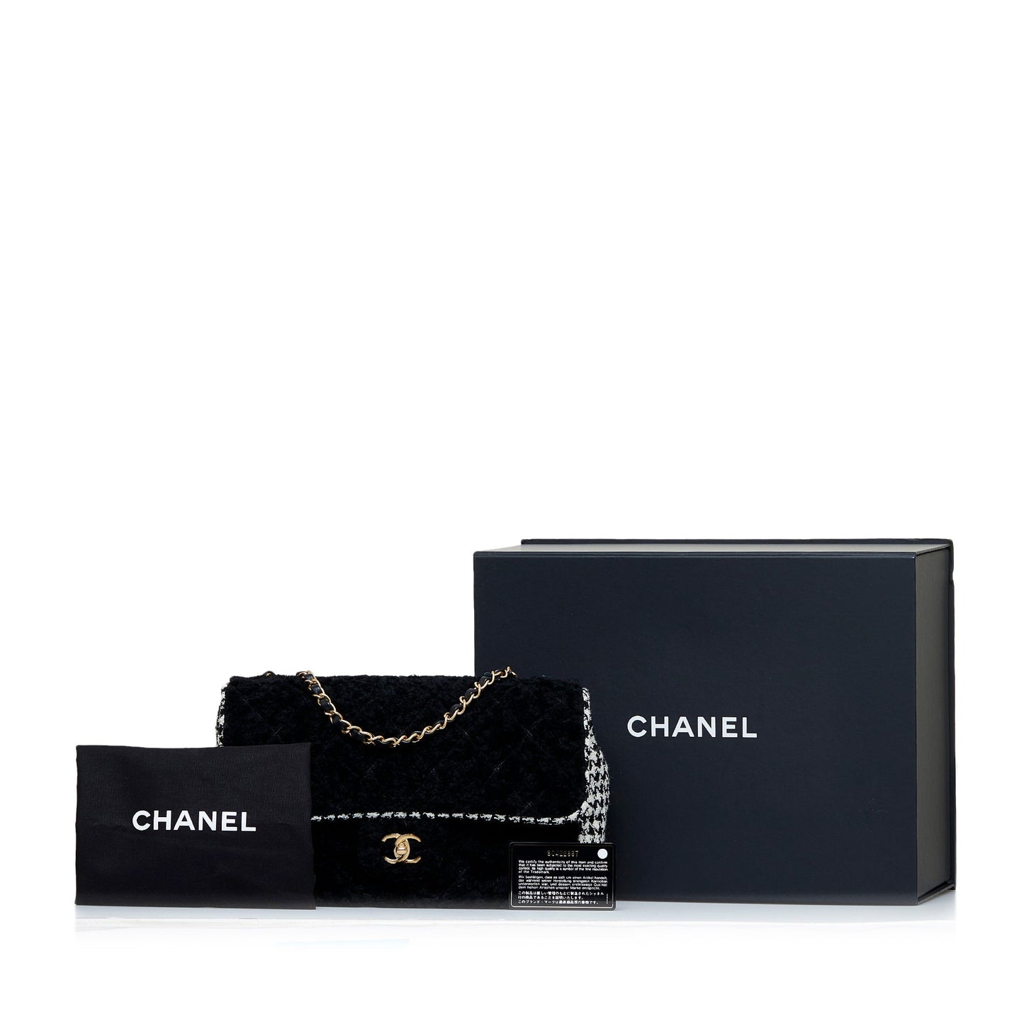 Chanel Shearling CC Turnlock Flap Bag Black