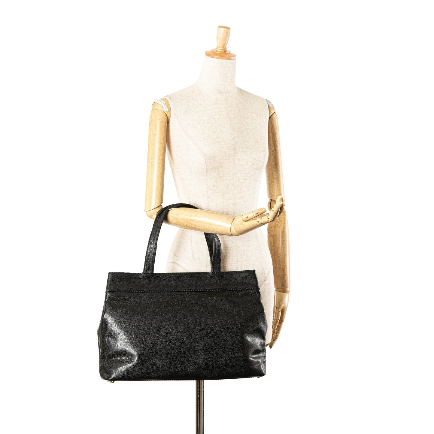 Chanel CC Caviar Tote Black