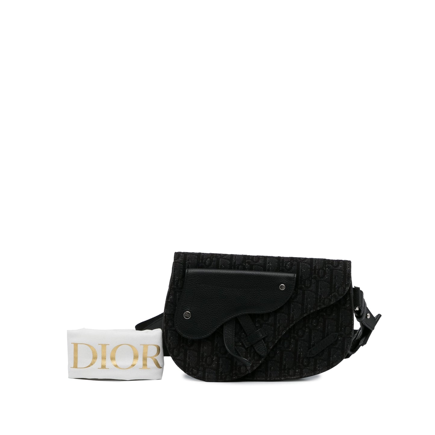 Dior Oblique Canvas Saddle Messenger Bag Black
