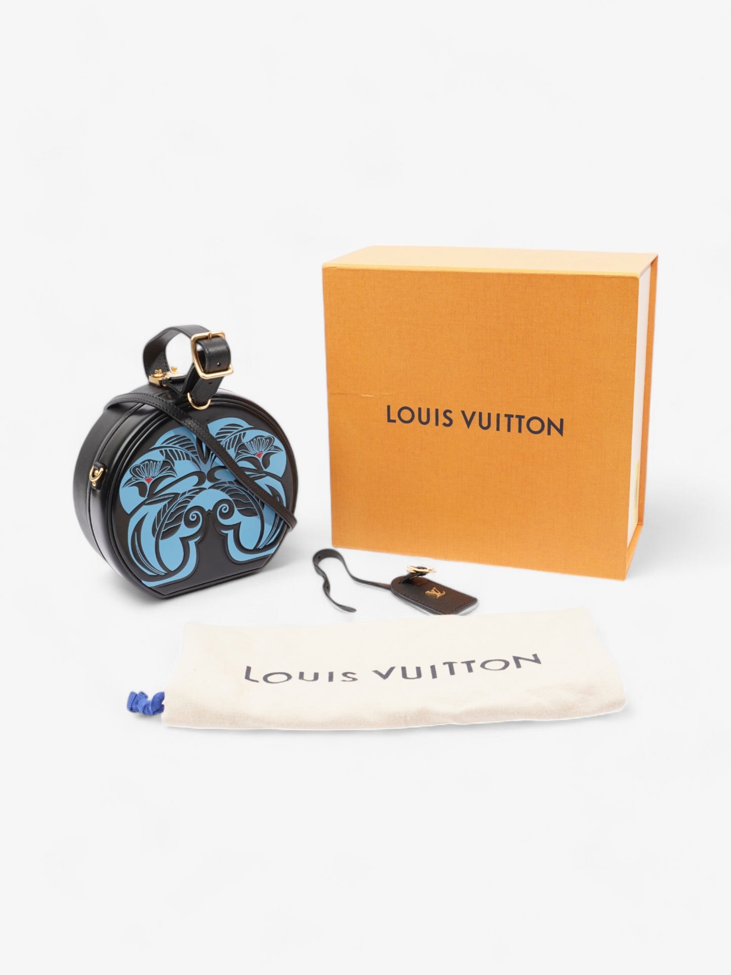 Louis Vuitton Anachro Bleu Petite Boite Chapeau Black / Blue Leather