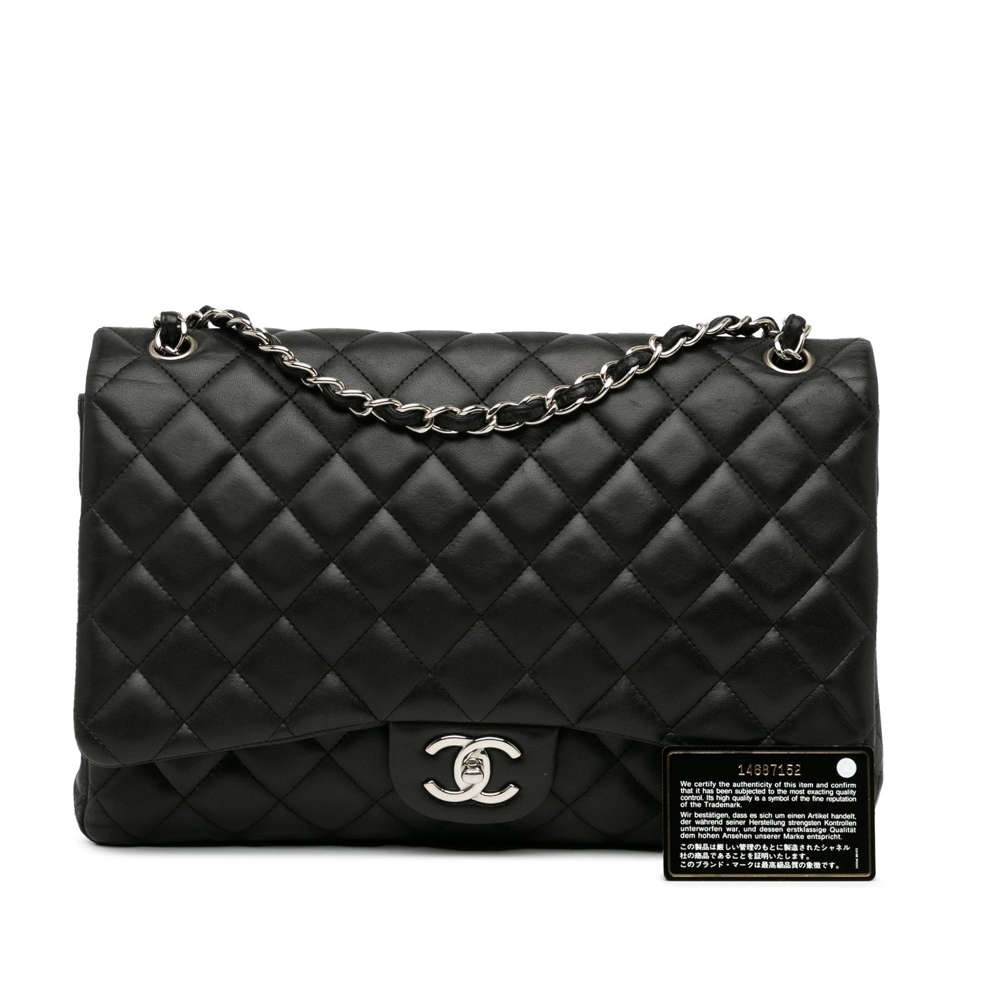 Chanel Maxi Classic Lambskin Double Flap Black