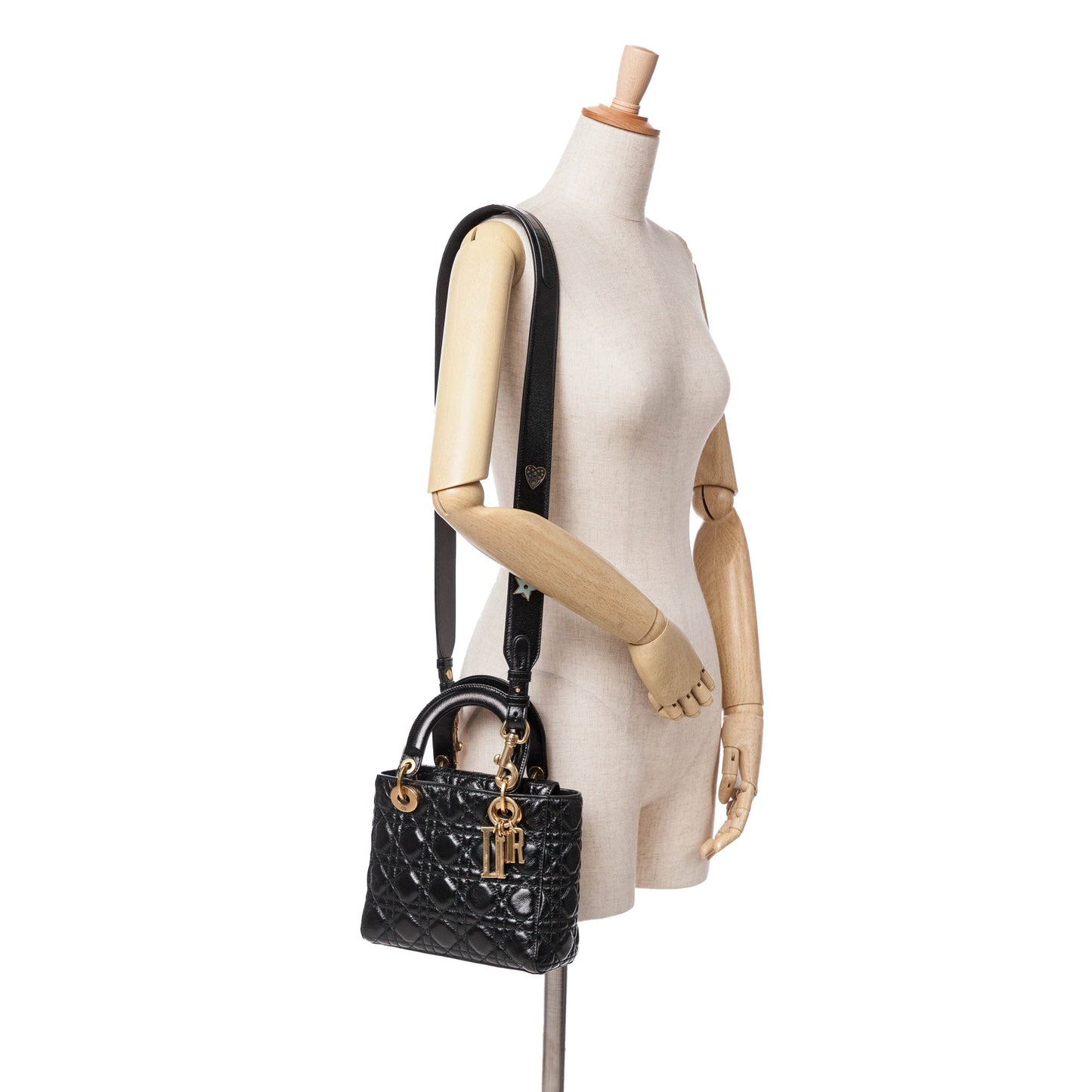 Dior Small Crinkled Patent Cannage My ABCDior Lady Dior Black