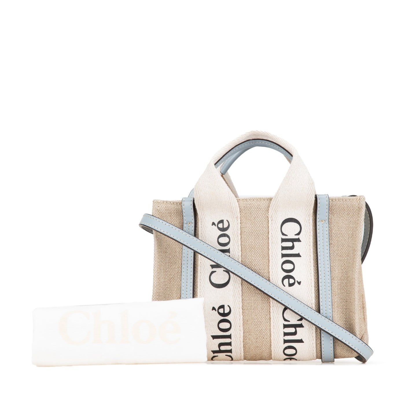 Chloé Mini Canvas Woody Satchel Brown
