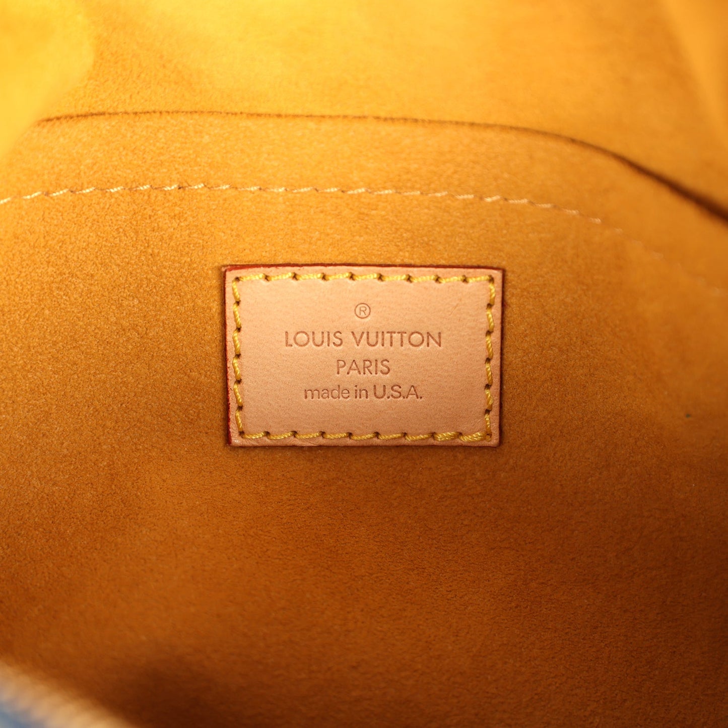 Louis Vuitton Baggy GM Blue Denim with Monogram Gold Hardware