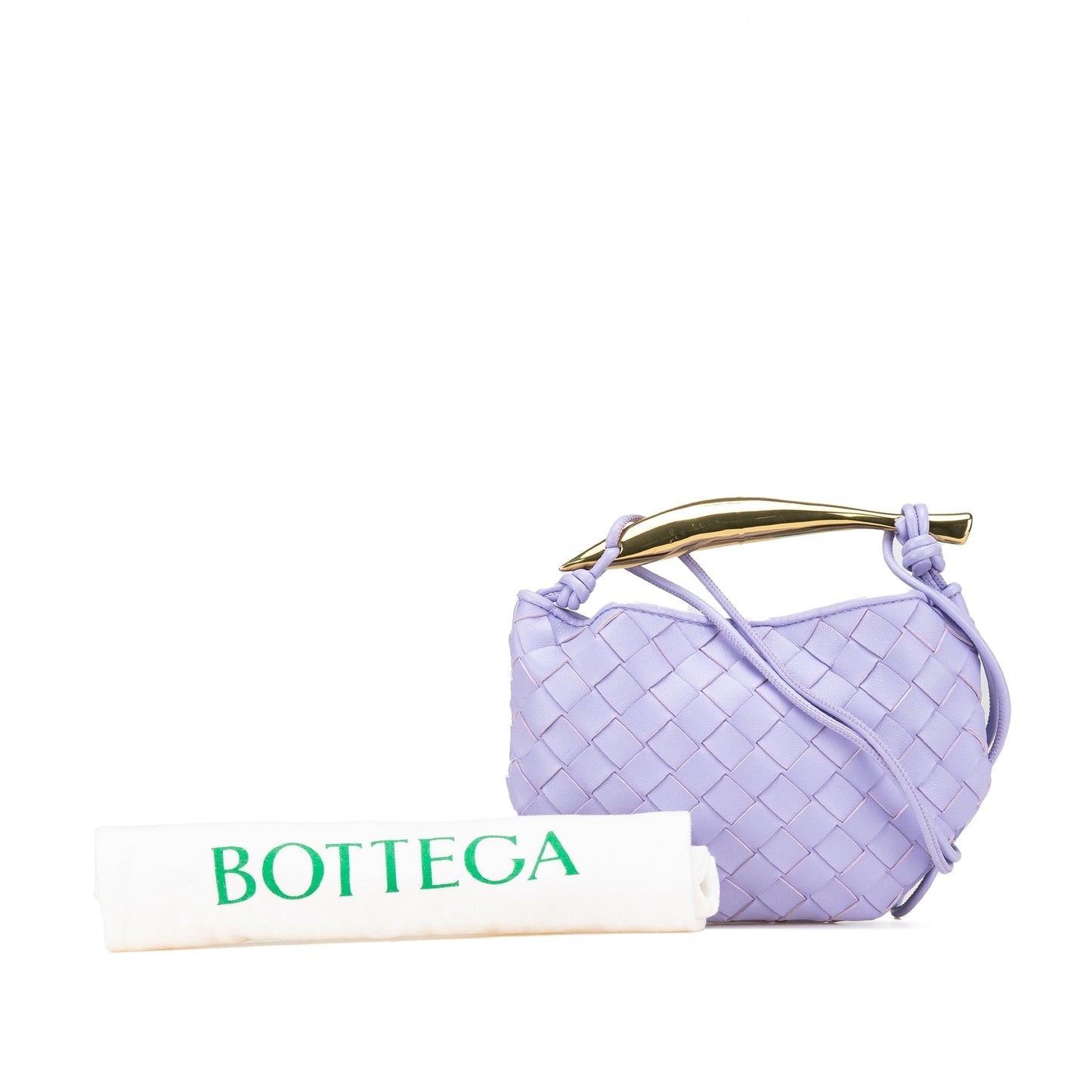 Bottega Veneta Baby Lambskin Intrecciato Sardine Bag Purple