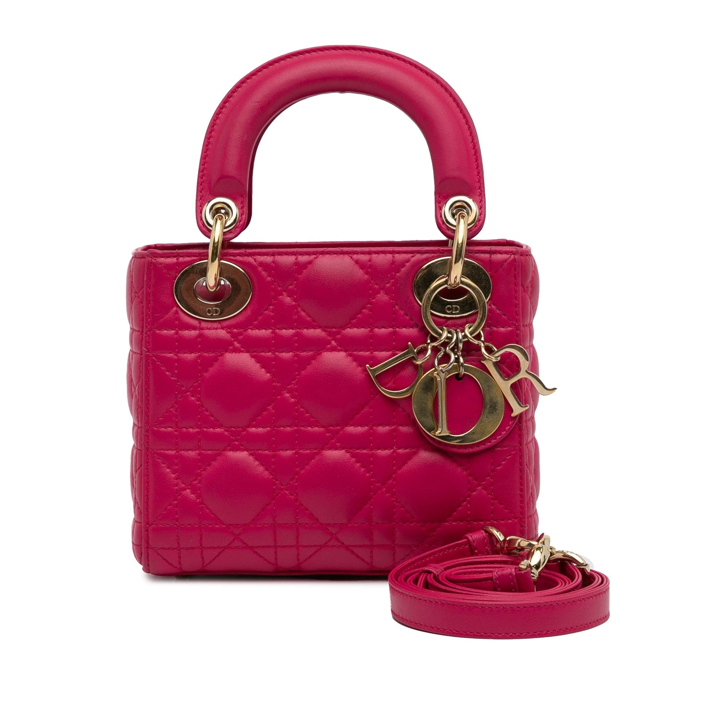 Dior Mini Lambskin Cannage Lady Dior Pink