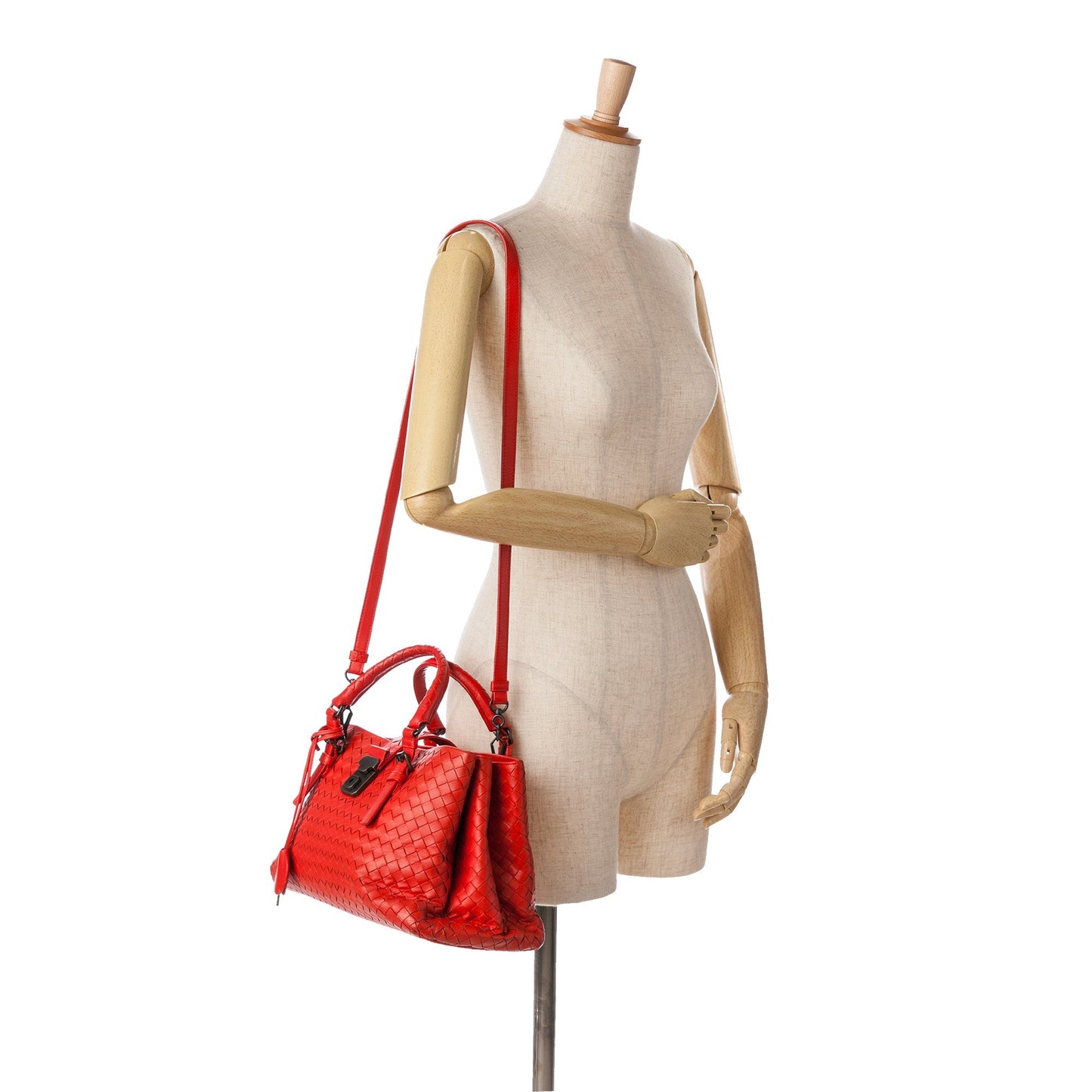 Bottega Veneta Small Intrecciato Roma Red