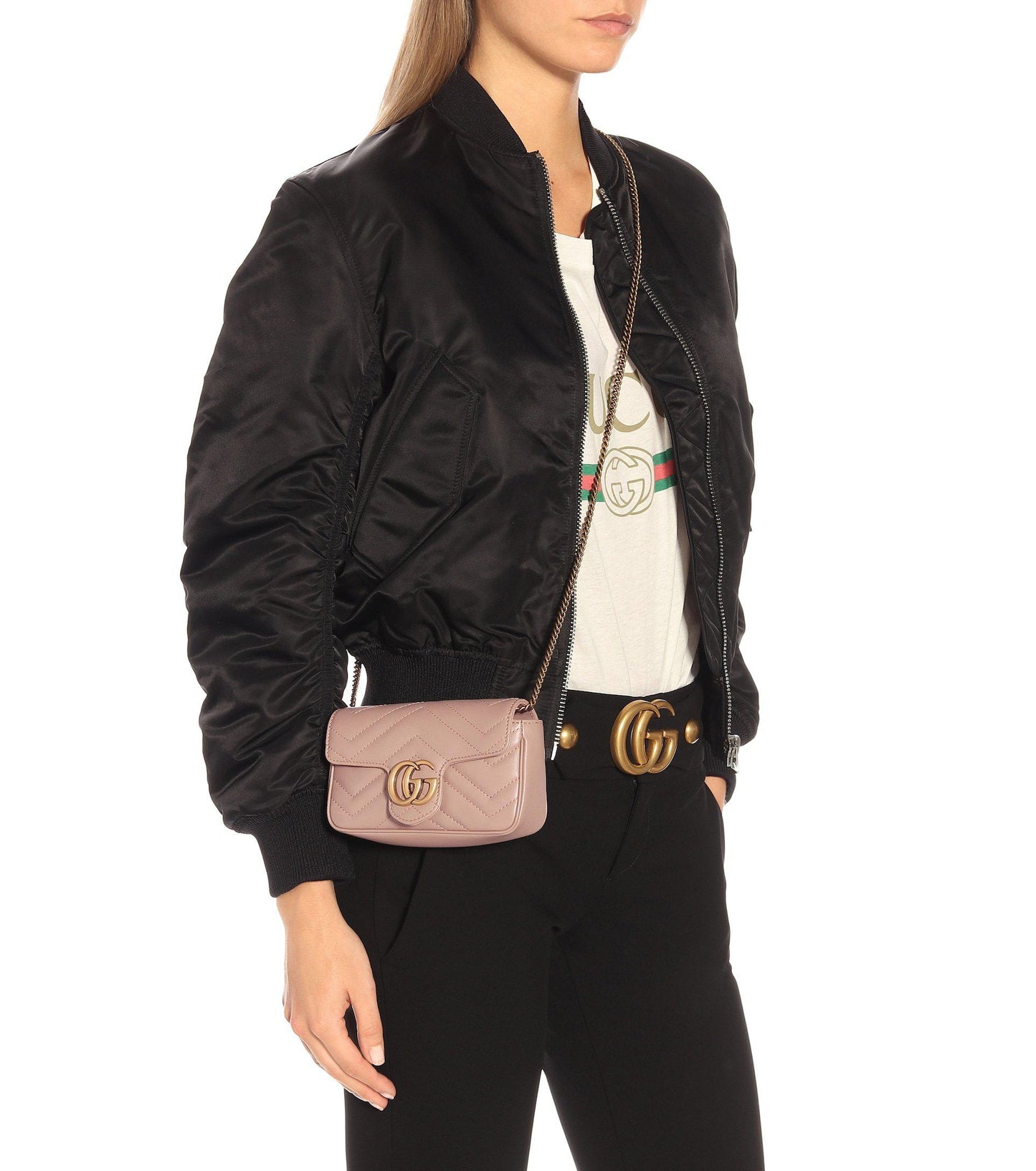Gucci GG Marmont Super Mini Shoulder Bag Rose