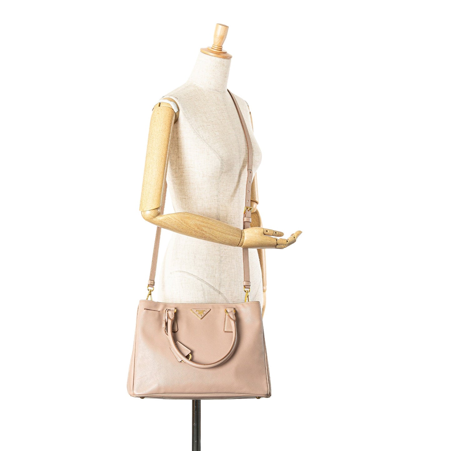 Prada Large Saffiano Lux Galleria Satchel Brown