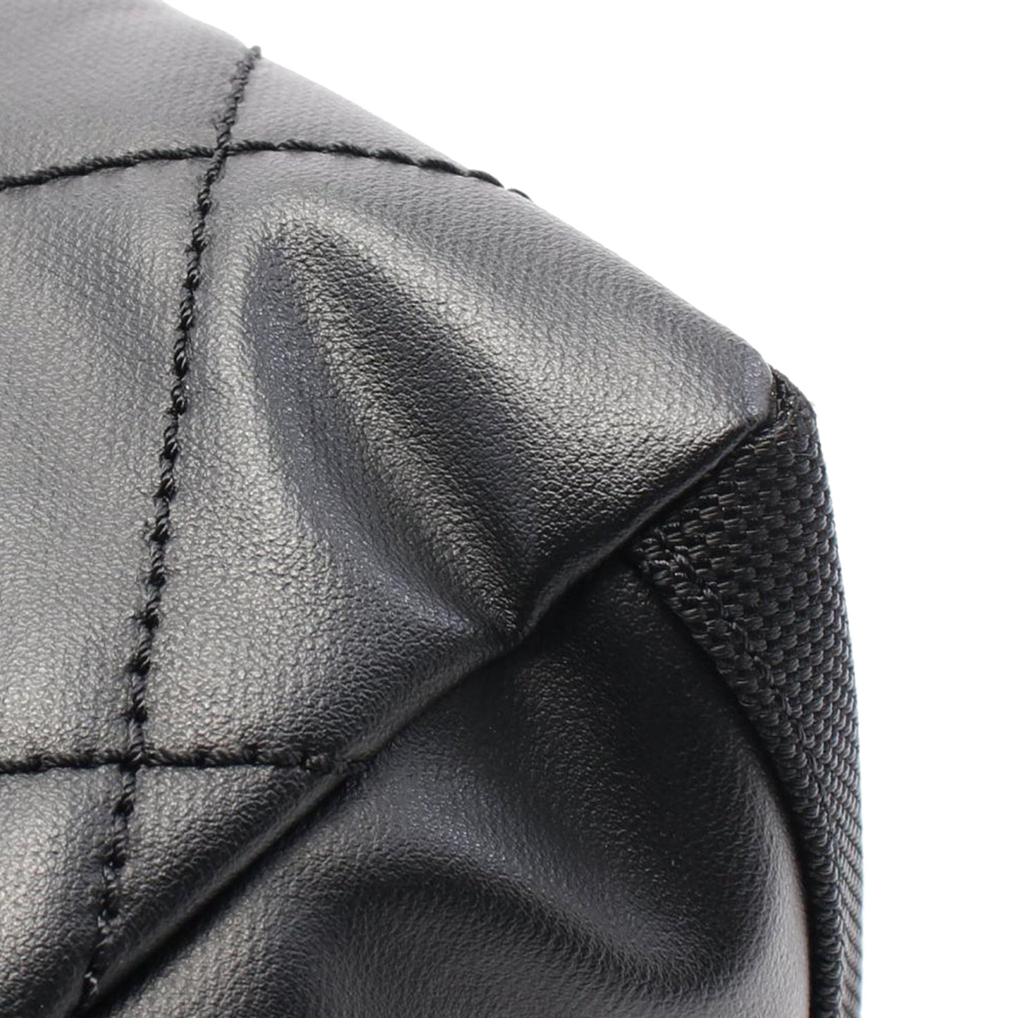 Chanel Small Quilted Coated Canvas Paris Biarritz Tote Black