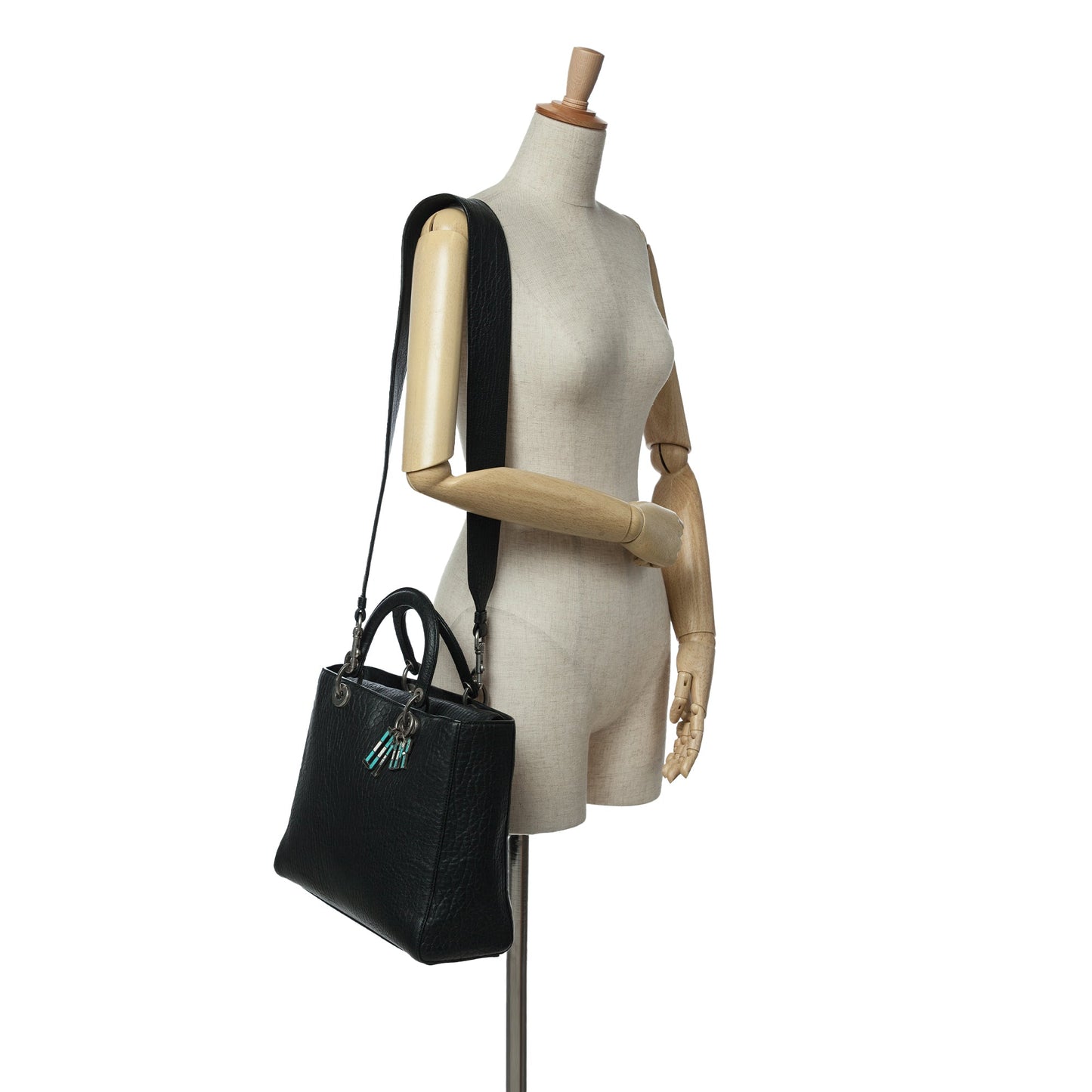 Dior Large Canyon Grained Lambskin Lady Dior Black