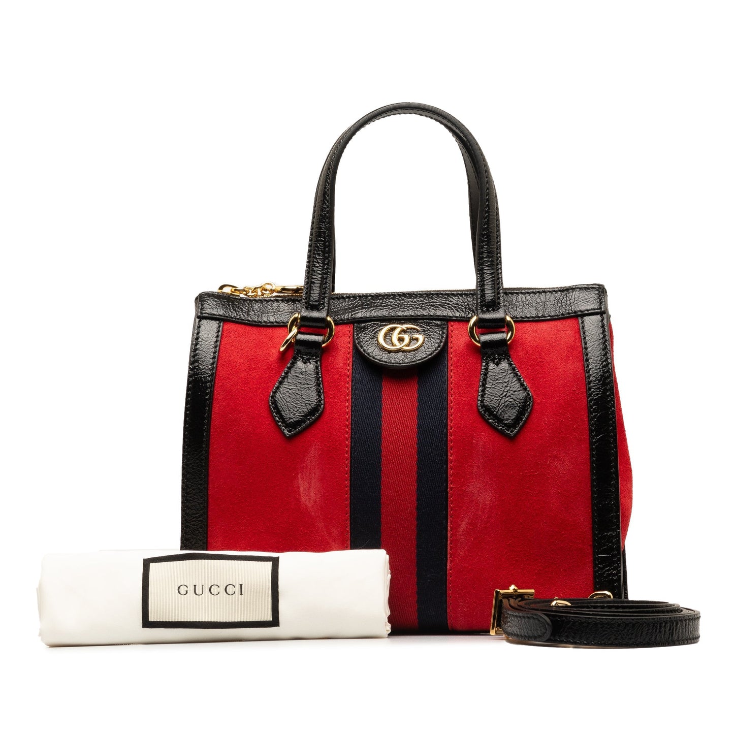 Gucci Small Suede Ophidia Satchel Red