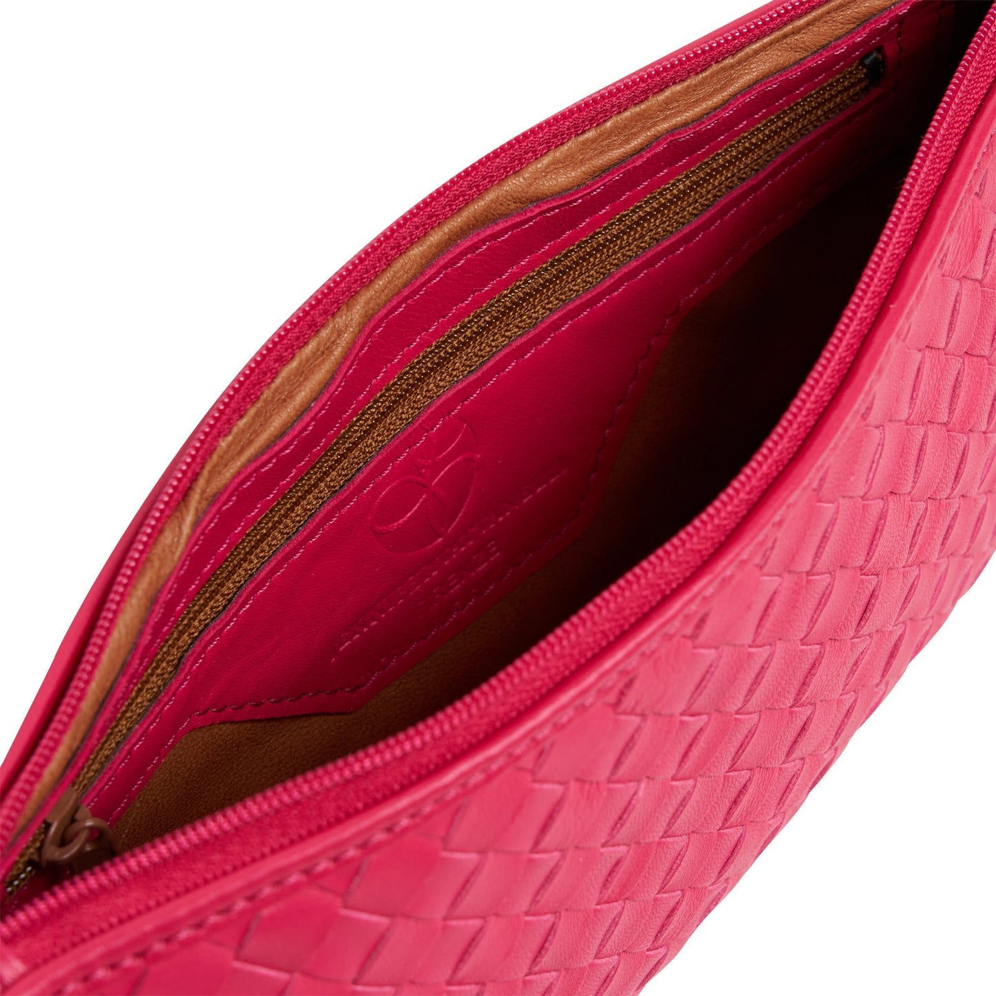Women's Intrecciato in Red Leather Clutch