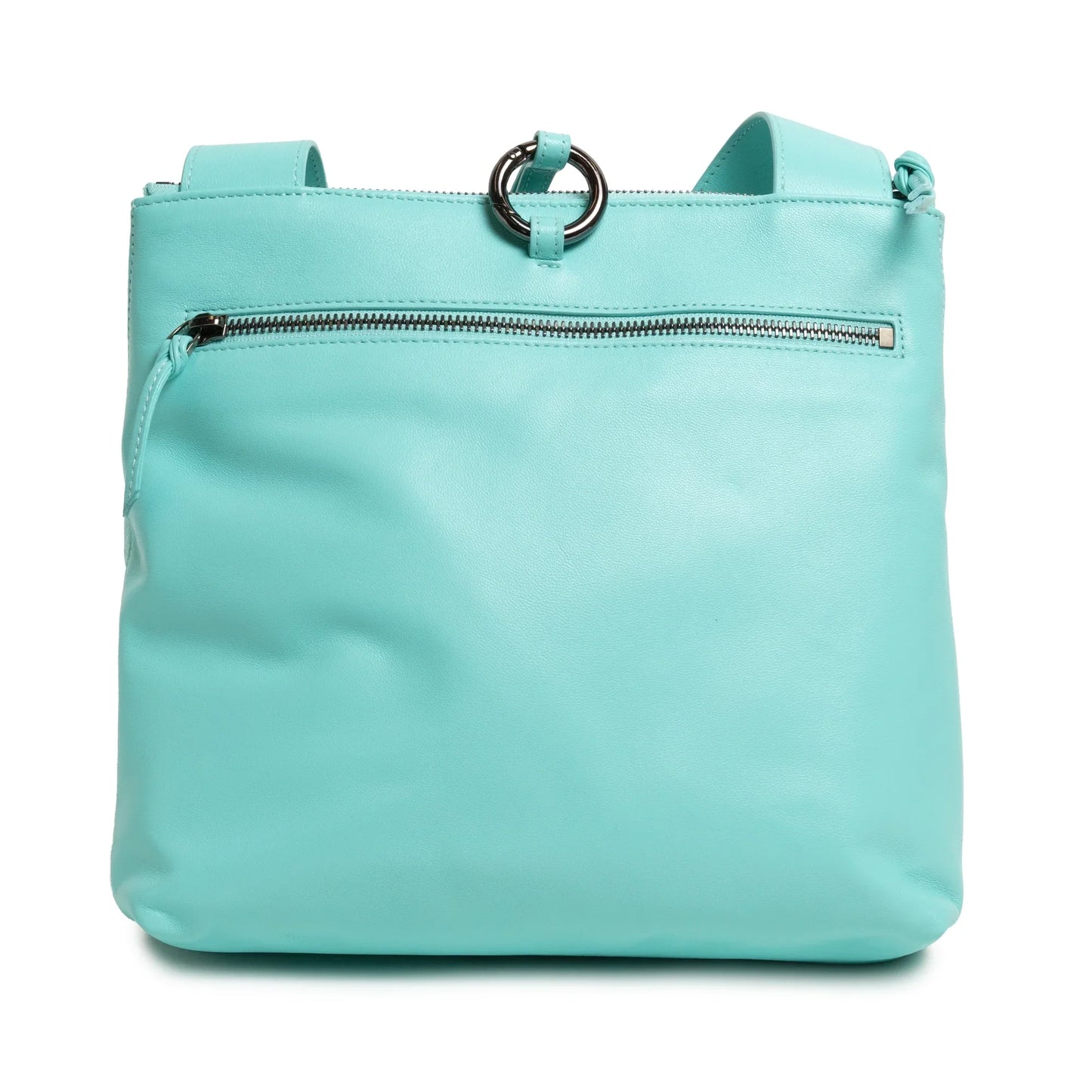 Women's Leather Crossbody Bag Intreccio Optical in Twinkletif and Fucsia