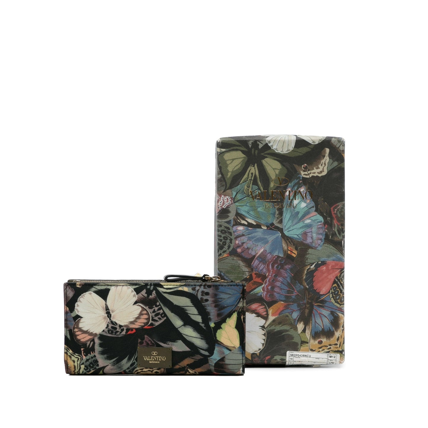 Valentino Printed Canvas Wallet Black