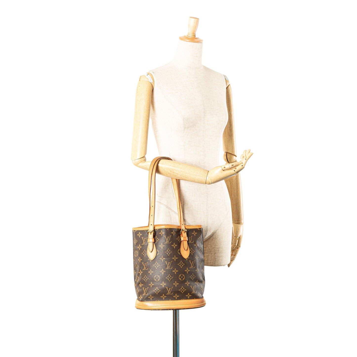 Louis Vuitton Monogram Petit Bucket Brown