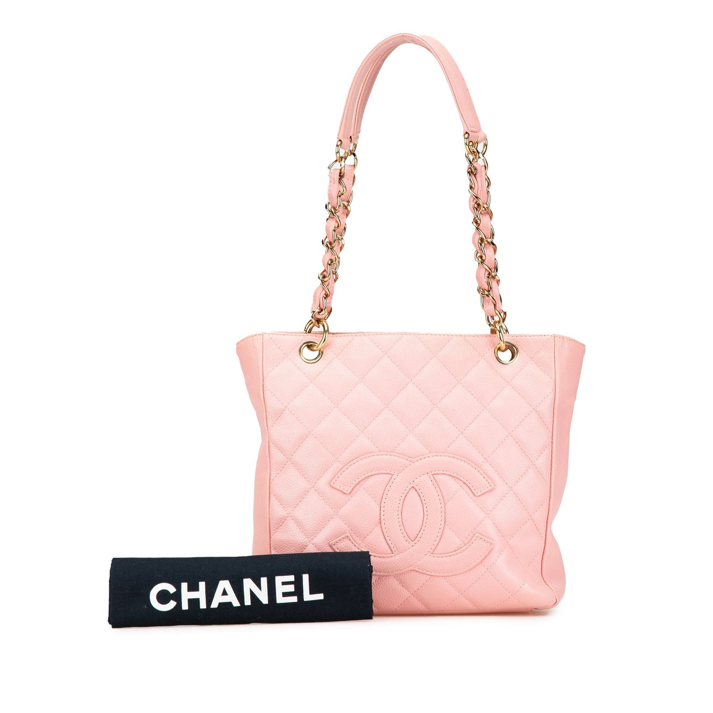 Chanel Caviar Petite Shopping Tote Pink