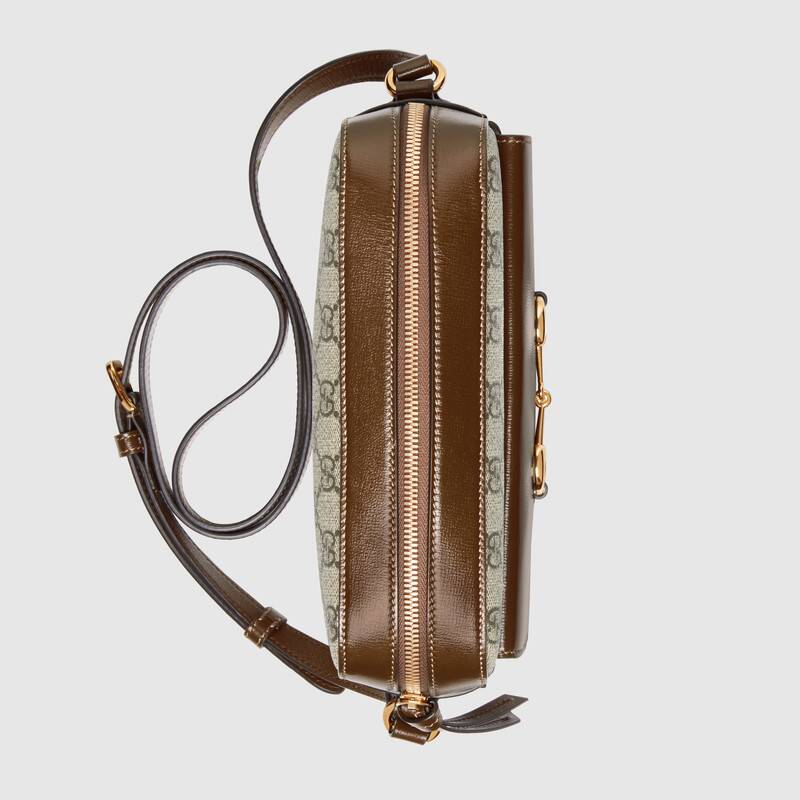 Gucci Horsebit 1955 Small Shoulder Bag Brown Leather