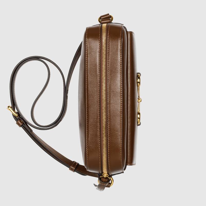Gucci Horsebit 1955 Shoulder Bag Brown Leather Small