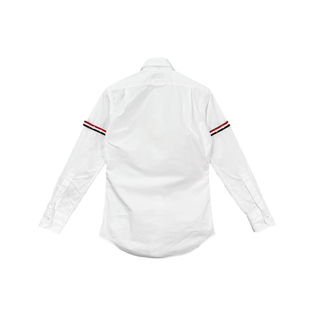 Thom Browne RWB stripe Long Sleeve Shirt